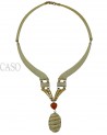 COLLANA VINTAGE IN OSSO MONTATA IN ORO