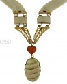 COLLANA VINTAGE IN OSSO MONTATA IN ORO