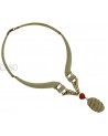 COLLANA VINTAGE IN OSSO MONTATA IN ORO