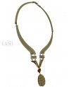 COLLANA VINTAGE IN OSSO MONTATA IN ORO