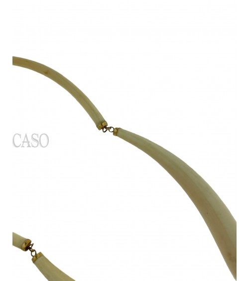 COLLANA VINTAGE IN OSSO MONTATA IN ORO