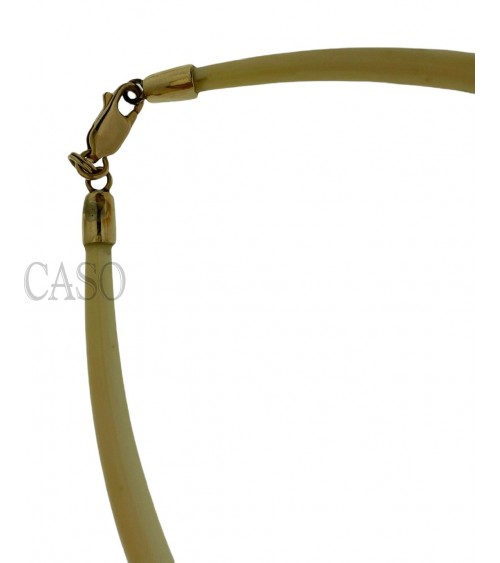 COLLANA VINTAGE IN OSSO MONTATA IN ORO