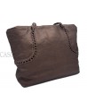 CHANEL BRONZE LEATHER SHOPPER BAG