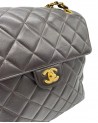 BORSA CHANEL VINTAGE MODELLO DOUBLE FACE IN PELLE MARRONE CON METALLI DORATI