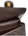 BORSA CHANEL VINTAGE MODELLO DOUBLE FACE IN PELLE MARRONE CON METALLI DORATI