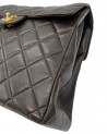 BORSA CHANEL VINTAGE MODELLO DOUBLE FACE IN PELLE MARRONE CON METALLI DORATI