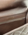 BORSA CHANEL VINTAGE MODELLO DOUBLE FACE IN PELLE MARRONE CON METALLI DORATI