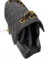 BORSA CHANEL VINTAGE MODELLO DOUBLE FACE IN PELLE MARRONE CON METALLI DORATI