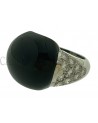 ANELLO IN ORO BIANCO CON ONICE E BRILLANTI