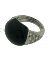 ANELLO IN ORO BIANCO CON ONICE E BRILLANTI