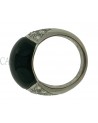 ANELLO IN ORO BIANCO CON ONICE E BRILLANTI