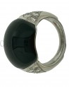 ANELLO IN ORO BIANCO CON ONICE E BRILLANTI