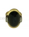 ANELLO VINTAGE IN ORO CON ONICE E DIAMANTI