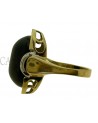 ANELLO VINTAGE IN ORO CON ONICE E DIAMANTI