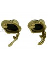 ORECCHINI VINTAGE IN ORO CON ONICE E DIAMANTI