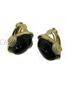 ORECCHINI VINTAGE IN ORO CON ONICE E DIAMANTI