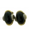 ORECCHINI VINTAGE IN ORO CON ONICE E DIAMANTI