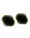 ORECCHINI VINTAGE IN ORO CON ONICE E DIAMANTI