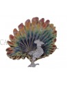 VINTAGE 2 TONE GOLD BROOCH WITH ENAMEL AND DIAMOND
