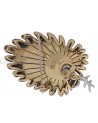 VINTAGE 2 TONE GOLD BROOCH WITH ENAMEL AND DIAMOND