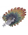 VINTAGE 2 TONE GOLD BROOCH WITH ENAMEL AND DIAMOND