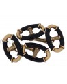 GEMELLI DA POLSO VINTAGE IN ORO CON SMALTO NERO