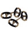 GEMELLI DA POLSO VINTAGE IN ORO CON SMALTO NERO