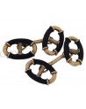 GEMELLI DA POLSO VINTAGE IN ORO CON SMALTO NERO