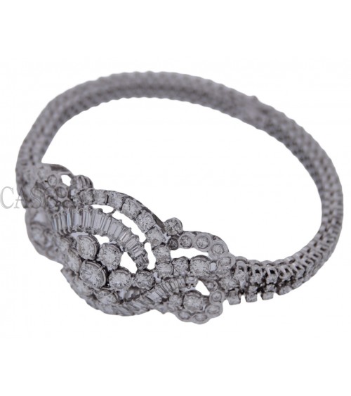 ESTATE WHITE GOLD DIAMOND BRACELET