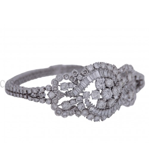 ESTATE WHITE GOLD DIAMOND BRACELET