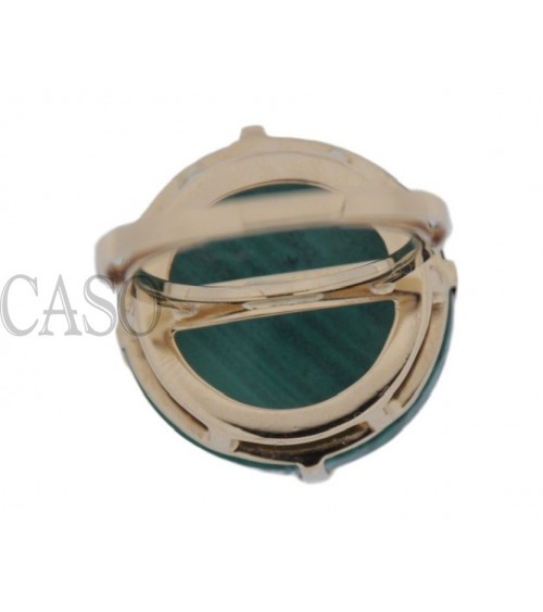 YELLOW GOLD AND MALACHITE RING