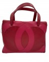 CHANEL VINTAGE RED LEATHER SHOPPER BAG