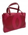 CHANEL VINTAGE RED LEATHER SHOPPER BAG