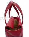 CHANEL VINTAGE RED LEATHER SHOPPER BAG