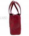 CHANEL VINTAGE RED LEATHER SHOPPER BAG