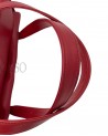 CHANEL VINTAGE RED LEATHER SHOPPER BAG