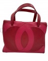 CHANEL VINTAGE RED LEATHER SHOPPER BAG