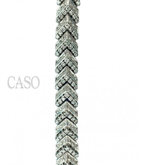 BRACCIALE VINTAGE IN ORO BIANCO CON BRILLANTI