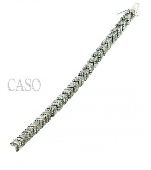 BRACCIALE VINTAGE IN ORO BIANCO CON BRILLANTI