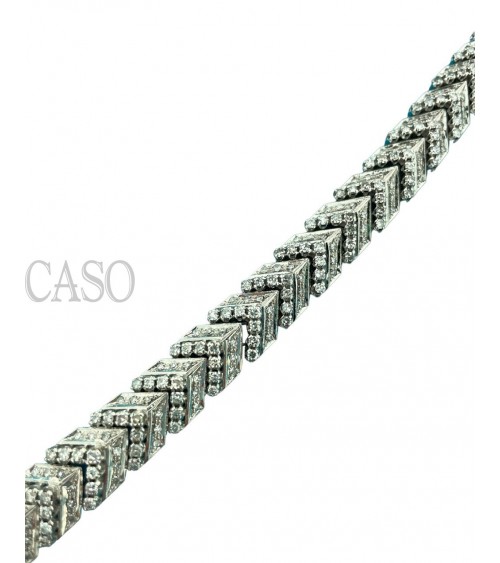 BRACCIALE VINTAGE IN ORO BIANCO CON BRILLANTI
