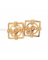CHANEL VINTAGE GOLDTONE EARRINGS WITH CC LOGO