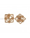 CHANEL VINTAGE GOLDTONE EARRINGS WITH CC LOGO