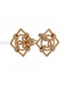 CHANEL VINTAGE GOLDTONE EARRINGS WITH CC LOGO