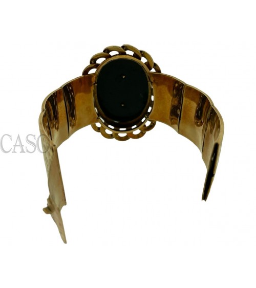 COMPLETO ANTICO IN ORO CON DIAMANTI SMALTI E DIASPRO NELLA SCATOLA ORIGINALE