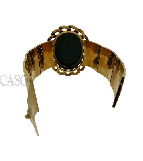 COMPLETO ANTICO IN ORO CON DIAMANTI SMALTI E DIASPRO NELLA SCATOLA ORIGINALE