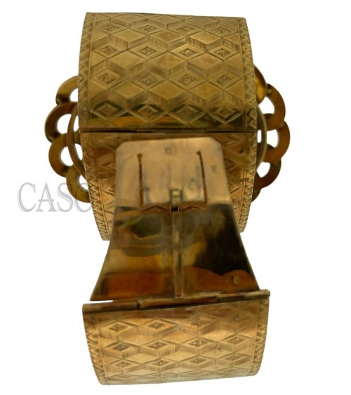 COMPLETO ANTICO IN ORO CON DIAMANTI SMALTI E DIASPRO NELLA SCATOLA ORIGINALE