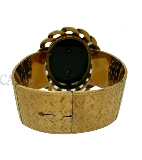 COMPLETO ANTICO IN ORO CON DIAMANTI SMALTI E DIASPRO NELLA SCATOLA ORIGINALE