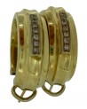 ORECCHINI VINTAGE A CERCHIO IN ORO CON DIAMANTI TONDI