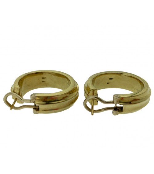 ORECCHINI VINTAGE A CERCHIO IN ORO CON DIAMANTI TONDI