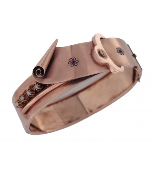 ANTIQUE BANGLE RED GOLD